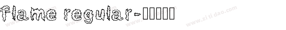 flame regular字体转换